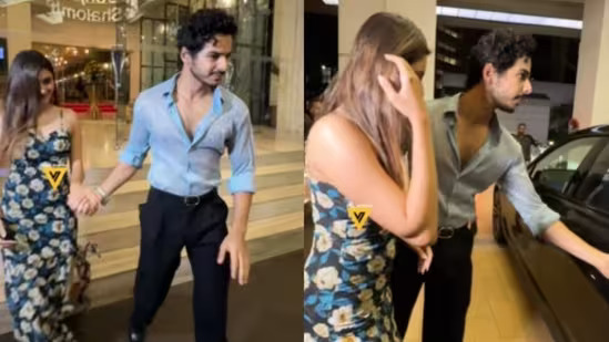Ishaan Khatter makes his first public appearance with his lover Chandni Bainz; people describe them as a “cute couple.” Watch